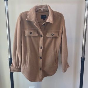 Love Tree camel fleece button down